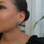 Green Shield Earring view 3