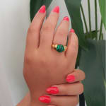 Gold Emerald Ring view 1