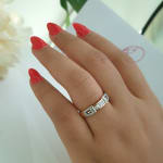 Gold Stoned Band Ring view 3