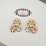 3Tone Tripple Petal Stud view 1