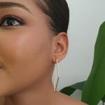 Gold Cut Earring view 2