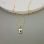 Gold Stoned Alphabet Necklace view 6