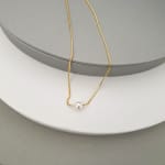 Pearl Pendant Gold Necklace view 2