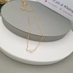Pearl Pendant Gold Necklace view 1
