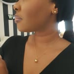 Gold Ball Necklace view 2
