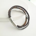 Triple Layer Mens Bracelet view 1
