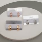Curved Stone Earring view 1