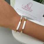 Gold Band Enamel Bangle view 6