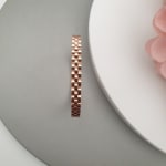 Stainless Steel Grid Bangle view 4