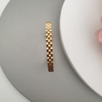 Stainless Steel Grid Bangle view 3