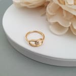 Gold Stone Ring view 1