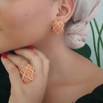 Cute Web Earring & Ring Set view 2