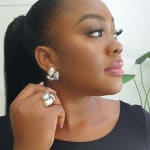Glossy Spec Earring & Ring Set view 2