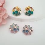 Multi Emerald Earrings view 1