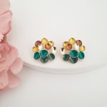 Multi Emerald Earrings view 3