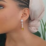Cube Drop Flora Earrings view 2
