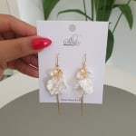 Gold Dangle Earrings view 2