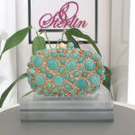 Premium Jade Crystal Clutch view 1