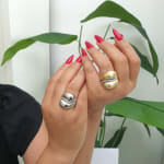 Crystal Laced Cup Rings view 1