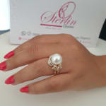 Bow And Pearl Ring view 2