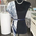 Blue Solitude 100% Silk Scarf view 1