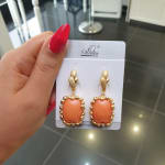 Coral Gild Earrings view 2