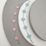 SilverTone Quatrefoil Bracelet view 1