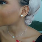 Golden Pearl Necklace view 2