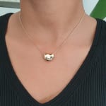 Gold-Tone Bean Pave Necklace view 1