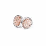 Silver Rose Web Cufflinks view 3