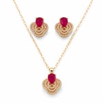 2Piece Red Flare Stone Set view 3