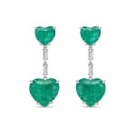 Obsidian Heart Earring view 4