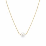 Pearl Pendant Gold Necklace view 3