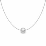 Silver Ball Necklace view 2