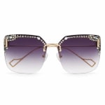 Crystal Rimless Sunglasses view 10