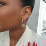 Gold n Silver Loop Earring view 1