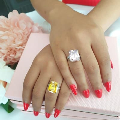 Rectangle Stone Ring