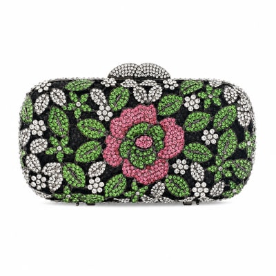 Greenpink Crystal Clutch
