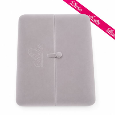 Large Premium Grey Velvet Box