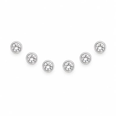 3Pack Crystal Stud