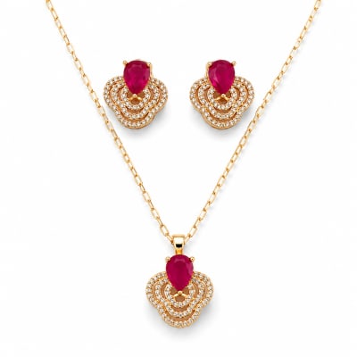 2Piece Red Flare Stone Set