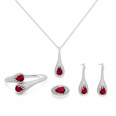 4Piece Glittering Flame Set