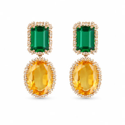 Stone Barb Earrings
