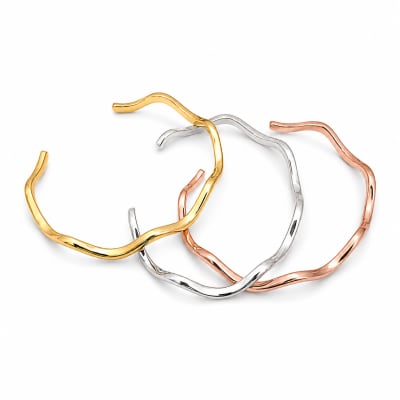3Tone Wave Bangle