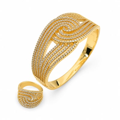 Knot Bangle n Ring Set