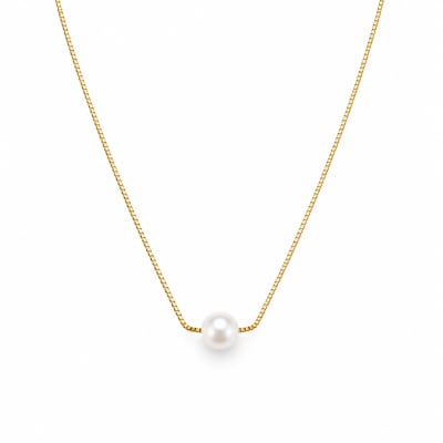 Pearl Pendant Gold Necklace