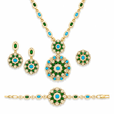 4Piece Turquoise Azure Set