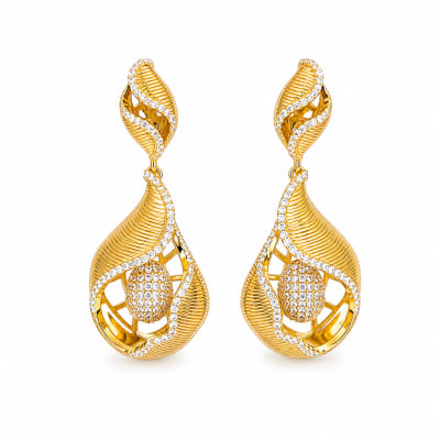 Gold Curvature Earrings