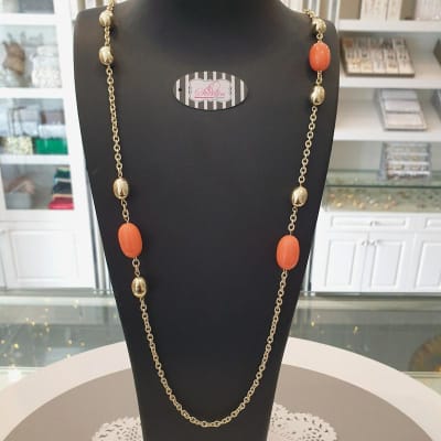 Coral Gold Necklace