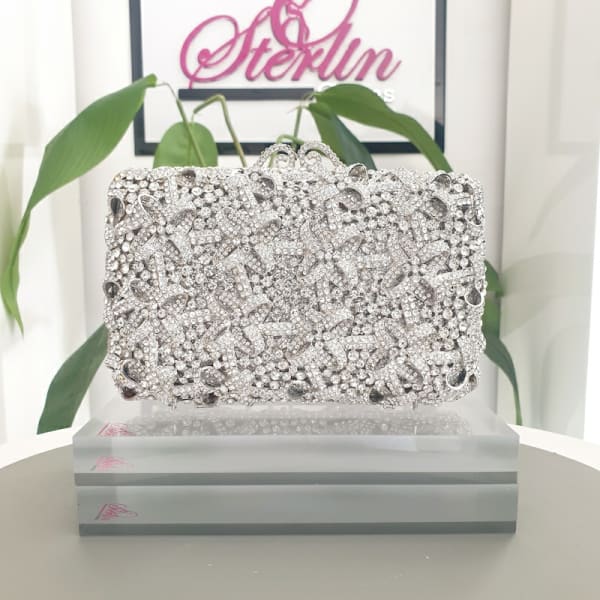 Cross Bow Crystal Clutch